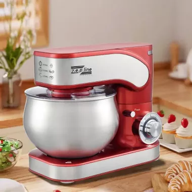 Кухонный тестомес миксер 4в1 3500 Вт на 6 литров Zepline из нержавеющей стали ZP-136 Кухонный тестомес миксер 4в1 3500 Вт на 6 литров Zepline из нержавеющей стали ZP-136