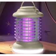 Лампа-фонарь кемпинговая антимоскитная с аккумулятором 1200 мАч и зарядным кабелем светодиодным освещением против комаров