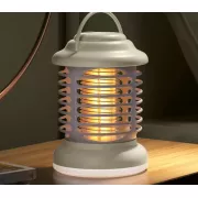 Лампа-фонарь кемпинговая антимоскитная с аккумулятором 1200 мАч и зарядным кабелем светодиодным освещением против комаров