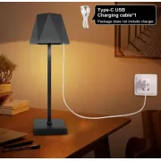 Лампа настольная аккумуляторная Cozy в скандинавском стиле 5 Вт 5200mA 2403 фигурная Черная