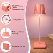 Лампа настольная аккумуляторная Cozy в скандинавском стиле 5 Вт 5200mA 2404 Розовая