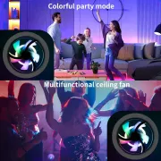 Лампа - вентилятор в патрон+пульт LED AROMATHERAPY FAN LIGHT CHP-008 RGB 2835RGB