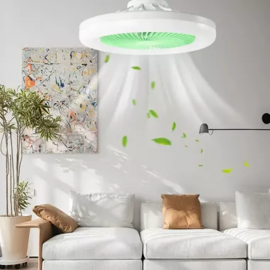 Лампа - вентилятор в патрон+пульт LED AROMATHERAPY FAN LIGHT CHP-008 RGB 2835RGB