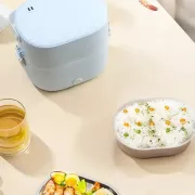 Ланч-бокс с подогревом объемом 1 л на два контейнера с крышками LY-800