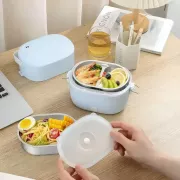 Ланч-бокс с подогревом объемом 1 л на два контейнера с крышками LY-800