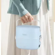 Ланч-бокс с подогревом объемом 1 л на два контейнера с крышками LY-800