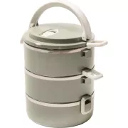 Ланч-бокс Supretto трехсекционный круглый из нержавеющей стали 1500 мл