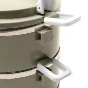 Ланч-бокс Supretto трехсекционный круглый из нержавеющей стали 1500 мл