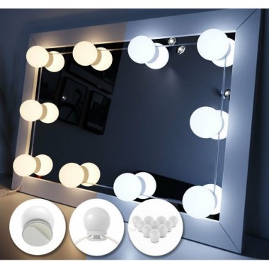 LED лампочки 10 шт для зеркала 3 режима Mirror lights-meet different питание USB