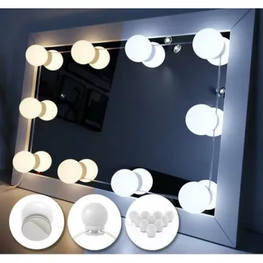 LED лампочки 10 шт для дзеркала 3 режими Mirror lights-meet different живлення USB