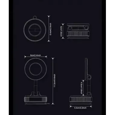 Магнитный автомобильный держатель для телефона 360°