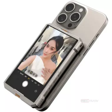 Магнитный экран/монитор для смартфонов с динамиками на заднюю панель телефона для селфи и блога Fotorgear X40 Магнитный экран/монитор для смартфонов с динамиками на заднюю панель телефона для селфи и блога Fotorgear X40