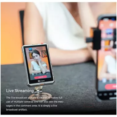 Магнитный экран/монитор для смартфонов с динамиками на заднюю панель телефона для селфи и блога Fotorgear X40 Магнитный экран/монитор для смартфонов с динамиками на заднюю панель телефона для селфи и блога Fotorgear X40