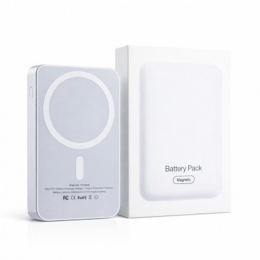 Магнитный павербанк 10000mAh MagSafe / Power Bank lightning / Повербанк магнитный беспроводной 22,5W
