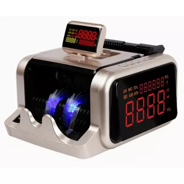 Машина для счета денег с детектором поддельных купюр и большим боковым светодиодным дисплеем Model-2600 Машина для счета денег с детектором поддельных купюр и большим боковым светодиодным дисплеем Model-2600