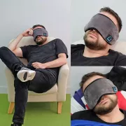 Маска для сна с наушниками Bluetooth MUSIC GOGGLES AND183 / Повязка на глаза с гарнитурой