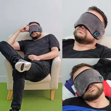 Маска для сна с наушниками Bluetooth MUSIC GOGGLES AND183 / Повязка на глаза с гарнитурой