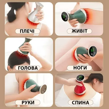 Массажер согревающий Massage instrument LY-812 с электростимуляцией вибромассажем 25 режимов