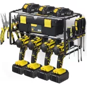 Металлическая настенная полка – органайзер Urbankit для хранения электроинструментов: шуруповерта, дрели, отверток, плоскогубцев и т.д.