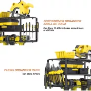 Металлическая настенная полка – органайзер Urbankit для хранения электроинструментов: шуруповерта, дрели, отверток, плоскогубцев и т.д.