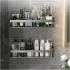 Металлическая полка для ванной самоклеющаяся Bathroom shelf до 10 кг GREY