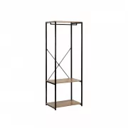 Металева вішалка для одягу / Стійка - рейка для одягу з полицею для взуття