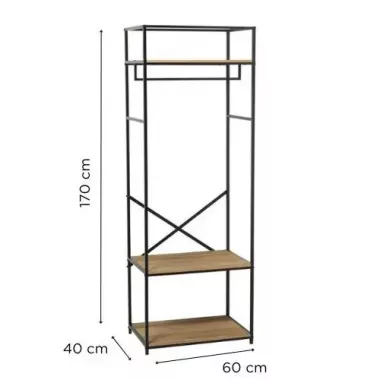Металлическая вешалка для одежды / Стойка - рейка для одежды с полкой для обуви Металлическая вешалка для одежды / Стойка - рейка для одежды с полкой для обуви