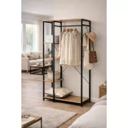 Металева відкрита шафа для спальні, передпокою, ванної / Відкрита вбиральня з полицями 167х90х40см