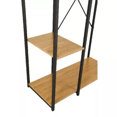 Металлический открытый шкаф для спальни, прихожей, ванной / Открытая гардеробная с полками 167х90х40см