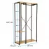 Металлический открытый шкаф для спальни, прихожей, ванной / Открытая гардеробная с полками 167х90х40см