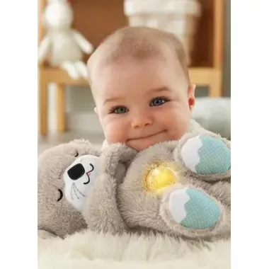 Дихаюча плюшева іграшка видра зі світлом та звуком