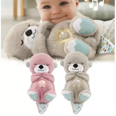 Дихаюча плюшева іграшка видра зі світлом та звуком