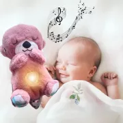 Дихаюча плюшева іграшка видра зі світлом та звуком