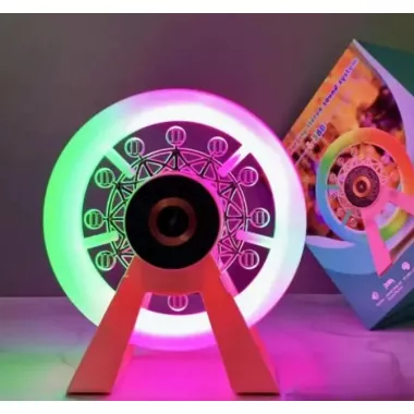 Багатофункціональний акумуляторний нічник-колонка Карусель з RGB-підсвічуванням L-38В Багатофункціональний акумуляторний нічник-колонка Карусель з RGB-підсвічуванням L-38В