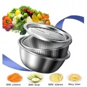 Багатофункціональний кухонний набір з нержавіючої сталі 3 в 1 Metal Basket Cutter