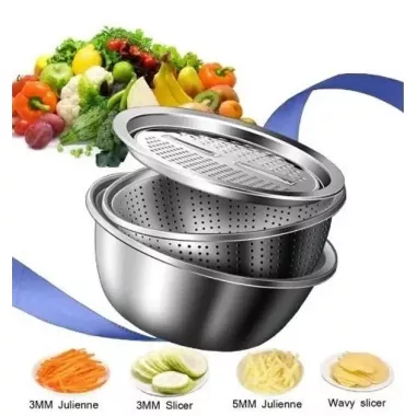 Багатофункціональний кухонний набір з нержавіючої сталі 3 в 1 Metal Basket Cutter Багатофункціональний кухонний набір з нержавіючої сталі 3 в 1 Metal Basket Cutter