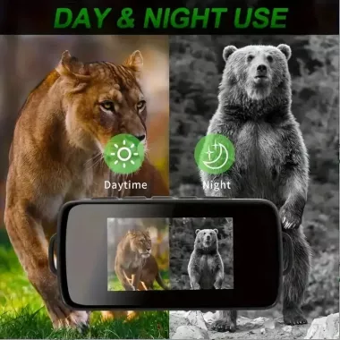 Модернизированный монокуляр, цифровой инфракрасный телескоп ночного видения для 100% темноты с 16-кратным зумом