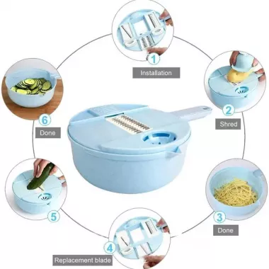 Мультислайсер овощерезка кухонная ручная 10 в 1 NK001