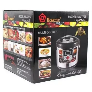 Мультиварка с антипригарной чашей Domotec MS-7726 5 л, 12 режимов Мультиварка с антипригарной чашей Domotec MS-7726 5 л, 12 режимов
