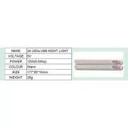 Мини фонарик на 24 светодиодов, USB лампа, LED светильник