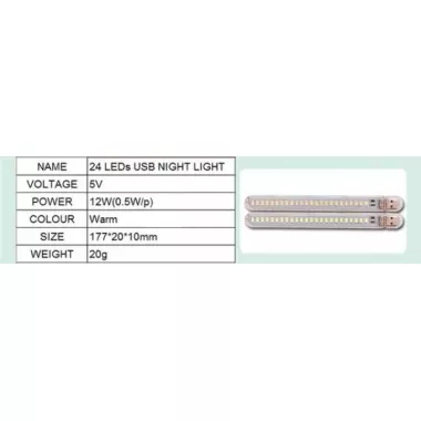 Мини фонарик на 24 светодиодов, USB лампа, LED светильник