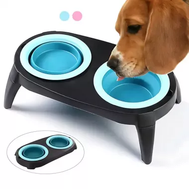Миска Pet Bowl Set двойная на сложной подставке для собак и кошек