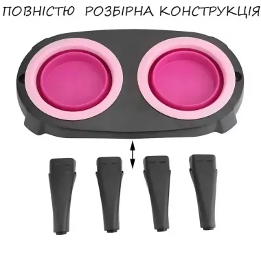 Миска Pet Bowl Set двойная на сложной подставке для собак и кошек