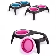 Миска Pet Bowl Set двойная на сложной подставке для собак и кошек