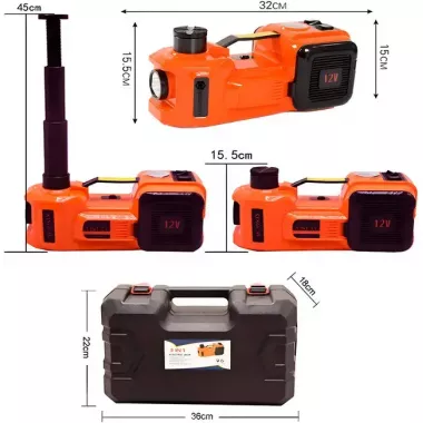 Набор  электродомкрат+компрессор+фонарь до 5 тонн мощность 180w ZSY03-X 12V