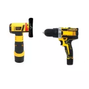 Набор аккумуляторного инструмента миниболгарка + шуруповёрт 12V (2 акб) Желтый