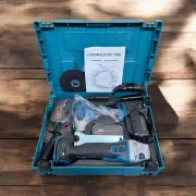 Набор аккумуляторных инструментов шуруповерт + болгарка 48V (2 акб) Синий