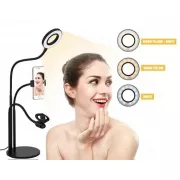 Набір блогера 3в1 Гнучкий штатив з Led кільцем Ring Light + тримачі для телефону та мікрофона на підставці
