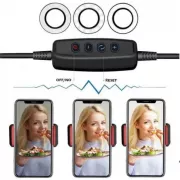 Набір блогера 3в1 Гнучкий штатив з Led кільцем Ring Light + тримачі для телефону та мікрофона на підставці