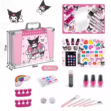 Набор детской косметики Kuromi в кейсе (40 предметов) / Косметика для детей / Детская косметика